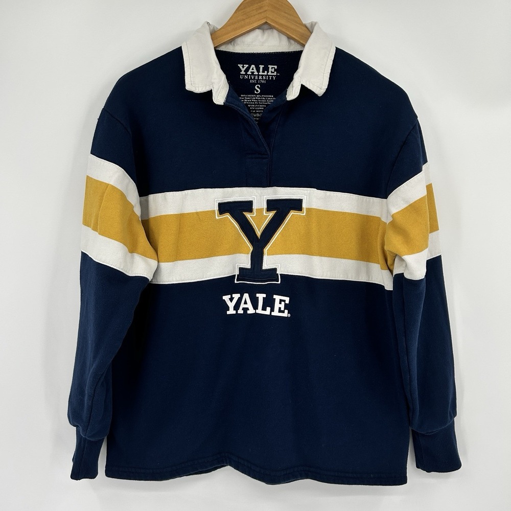 Yale Old Money Rugby Sweatshirt Unisex Small Ivy Preppy Academia New England